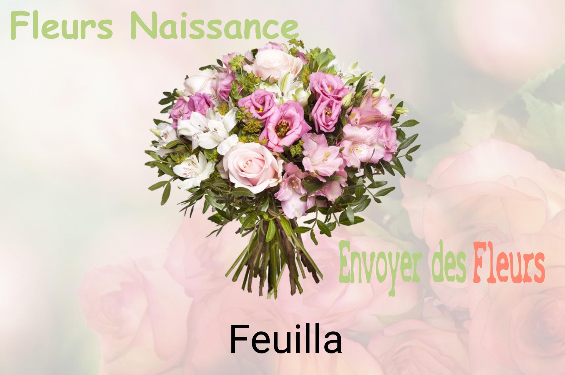 Bouquet de fleurs de naissance livré à Feuilla