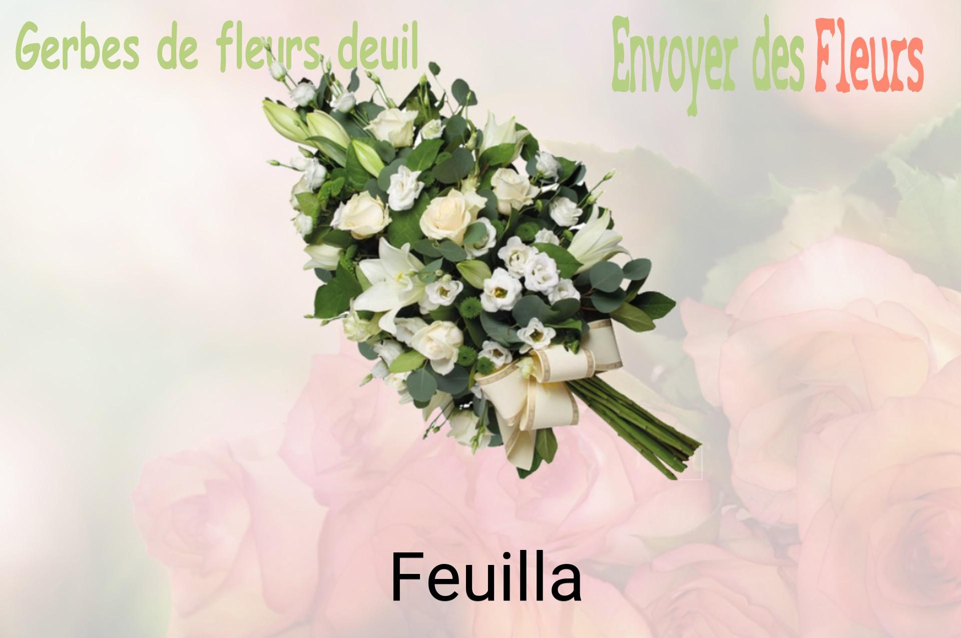 Gerbe de fleurs de deuil livrée à Feuilla